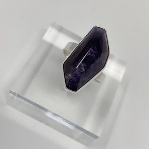 Purple Hematite Ring 925 Sterling Silver ring for women